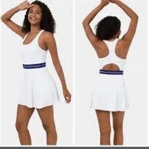 HALARA White Dress with Blue Accent *NO SHORTS*